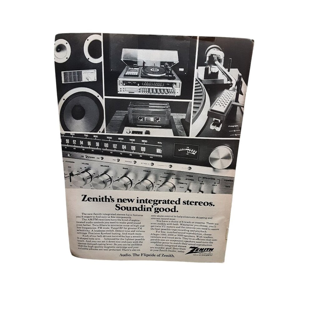 1979 Zenith Integrated Stereo Vintage Print Ad Audio Hi Fi Equipment